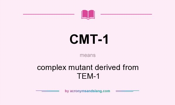 What does CMT-1 mean? It stands for complex mutant derived from TEM-1