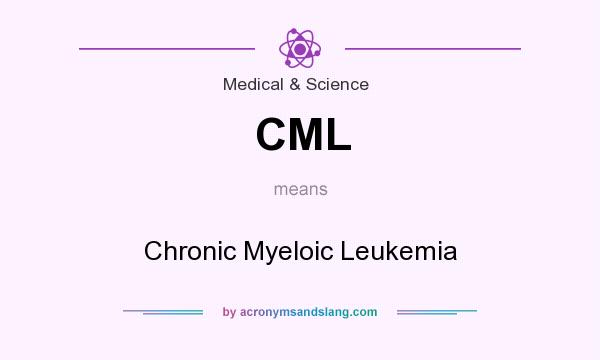 What does CML mean? It stands for Chronic Myeloic Leukemia