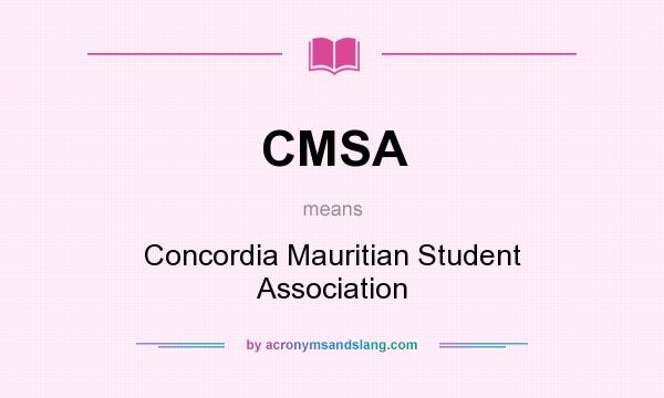 What does CMSA mean? It stands for Concordia Mauritian Student Association