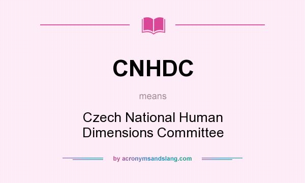 What does CNHDC mean? It stands for Czech National Human Dimensions Committee