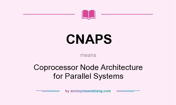 What does CNAPS mean? It stands for Coprocessor Node Architecture for Parallel Systems