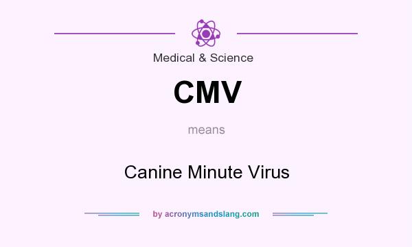 What does CMV mean? It stands for Canine Minute Virus