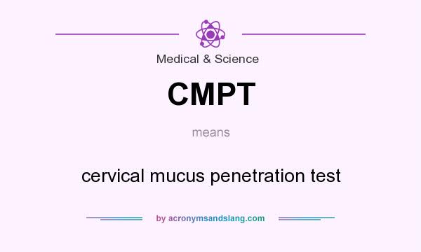 What does CMPT mean? It stands for cervical mucus penetration test