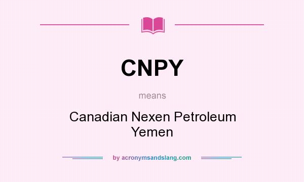 What does CNPY mean? It stands for Canadian Nexen Petroleum Yemen