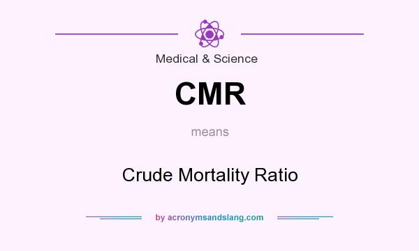 What does CMR mean? It stands for Crude Mortality Ratio