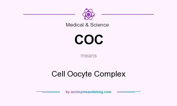What does COC mean? It stands for Cell Oocyte Complex