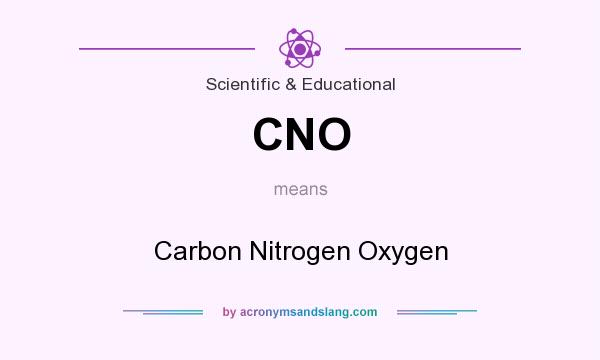 What does CNO mean? It stands for Carbon Nitrogen Oxygen