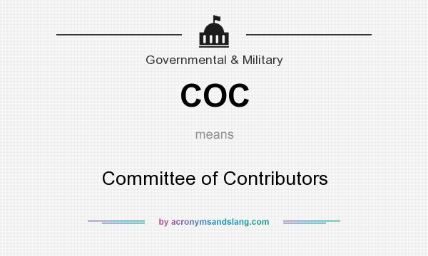 What does COC mean? It stands for Committee of Contributors