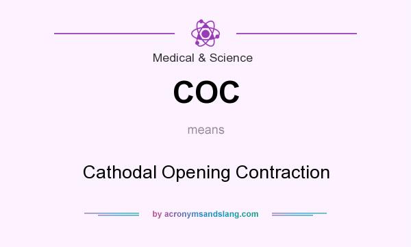 What does COC mean? It stands for Cathodal Opening Contraction