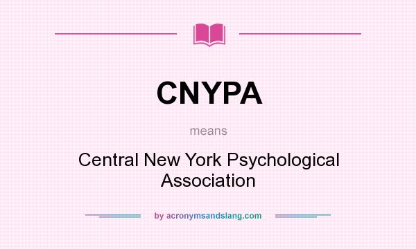 What does CNYPA mean? It stands for Central New York Psychological Association