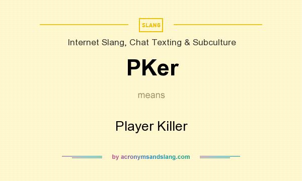 What does PKer mean? It stands for Player Killer