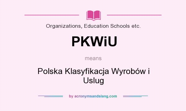 What does PKWiU mean? It stands for Polska Klasyfikacja Wyrobów i Uslug