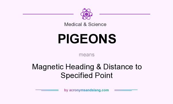 What does PIGEONS mean? It stands for Magnetic Heading & Distance to Specified Point