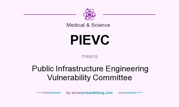 What does PIEVC mean? It stands for Public Infrastructure Engineering Vulnerability Committee
