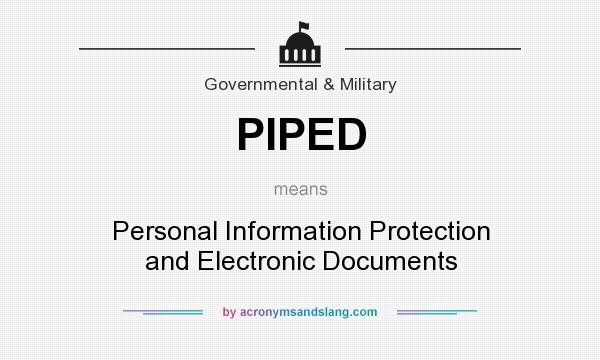 What does PIPED mean? It stands for Personal Information Protection and Electronic Documents