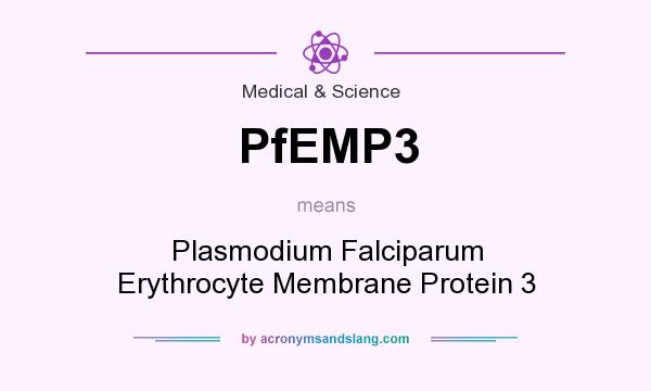 What does PfEMP3 mean? It stands for Plasmodium Falciparum Erythrocyte Membrane Protein 3