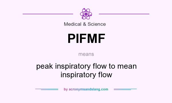 What does PIFMF mean? It stands for peak inspiratory flow to mean inspiratory flow