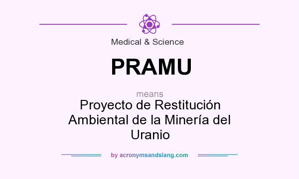 What does PRAMU mean? It stands for Proyecto de Restitución Ambiental de la Minería del Uranio