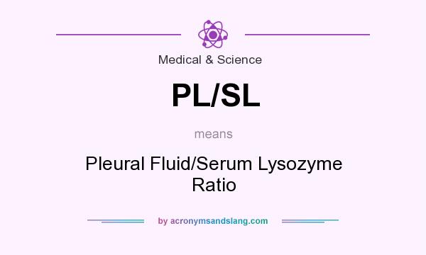 What does PL/SL mean? It stands for Pleural Fluid/Serum Lysozyme Ratio