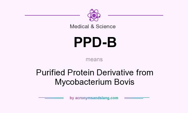 What does PPD-B mean? It stands for Purified Protein Derivative from Mycobacterium Bovis