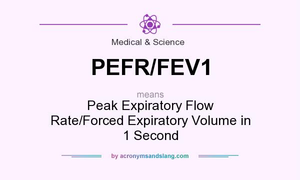 What does PEFR/FEV1 mean? It stands for Peak Expiratory Flow Rate/Forced Expiratory Volume in 1 Second