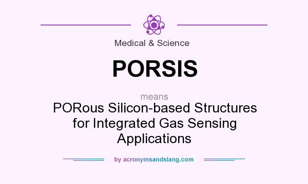 What does PORSIS mean? It stands for PORous Silicon-based Structures for Integrated Gas Sensing Applications