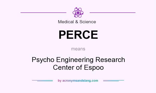 What does PERCE mean? It stands for Psycho Engineering Research Center of Espoo