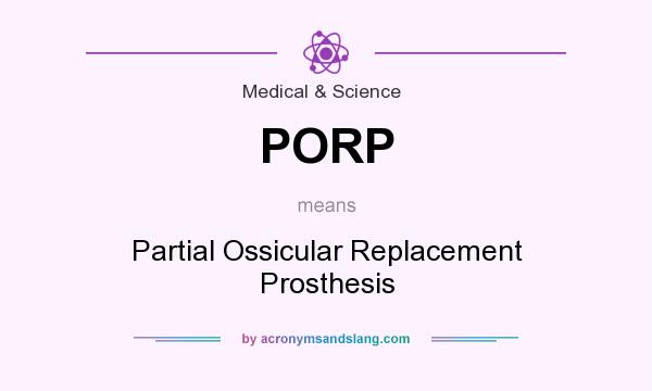 What does PORP mean? It stands for Partial Ossicular Replacement Prosthesis