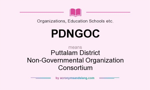 What does PDNGOC mean? It stands for Puttalam District Non-Governmental Organization Consortium