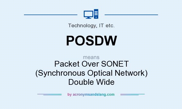 What does POSDW mean? It stands for Packet Over SONET (Synchronous Optical Network) Double Wide