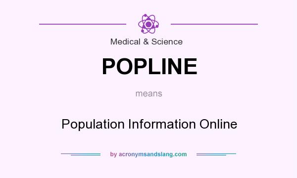 What does POPLINE mean? It stands for Population Information Online