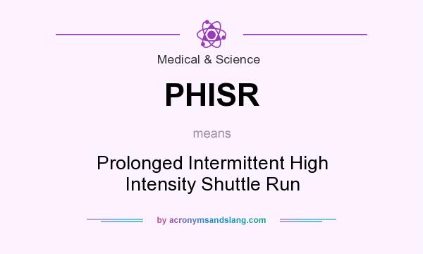 What does PHISR mean? It stands for Prolonged Intermittent High Intensity Shuttle Run