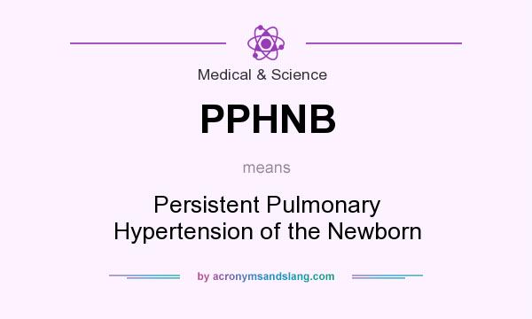 What does PPHNB mean? It stands for Persistent Pulmonary Hypertension of the Newborn