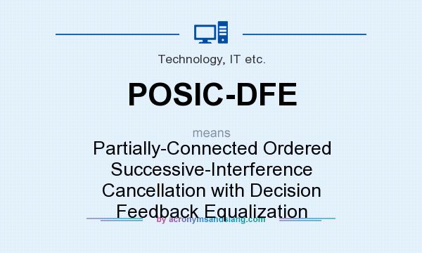 What does POSIC-DFE mean? It stands for Partially-Connected Ordered Successive-Interference Cancellation with Decision Feedback Equalization