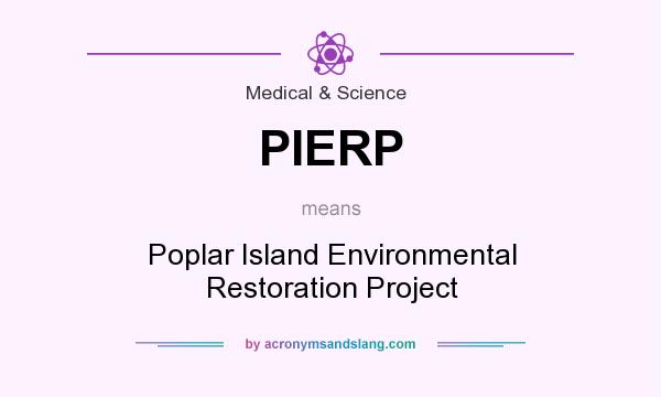 What does PIERP mean? It stands for Poplar Island Environmental Restoration Project