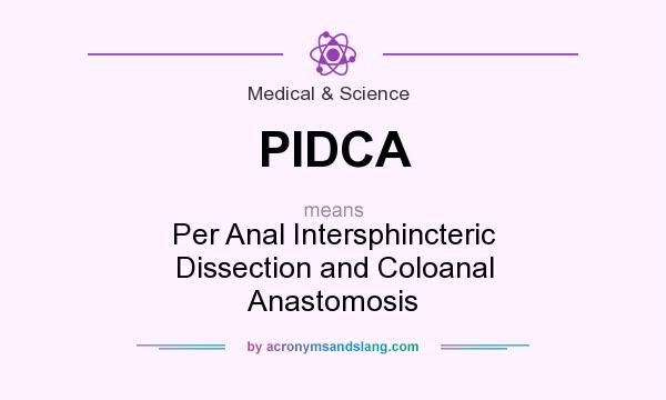What does PIDCA mean? It stands for Per Anal Intersphincteric Dissection and Coloanal Anastomosis