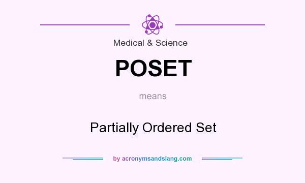 What does POSET mean? It stands for Partially Ordered Set