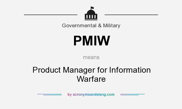 What does PMIW mean? It stands for Product Manager for Information Warfare