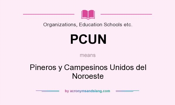 What does PCUN mean? It stands for Pineros y Campesinos Unidos del Noroeste