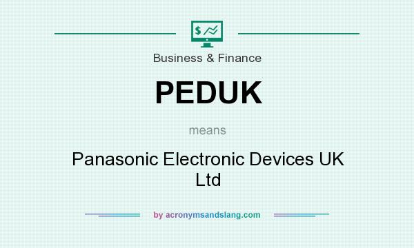 What does PEDUK mean? It stands for Panasonic Electronic Devices UK Ltd