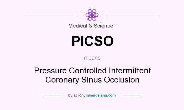 What does PICSO mean? It stands for Pressure Controlled Intermittent Coronary Sinus Occlusion