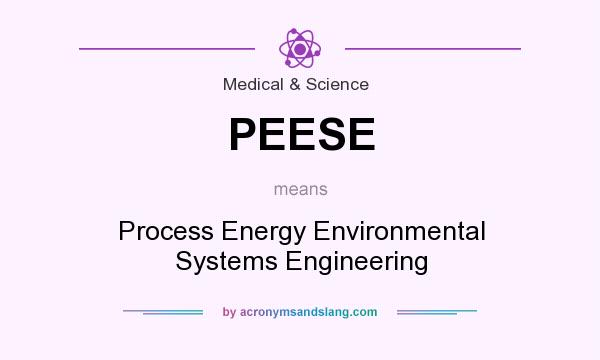 What does PEESE mean? It stands for Process Energy Environmental Systems Engineering