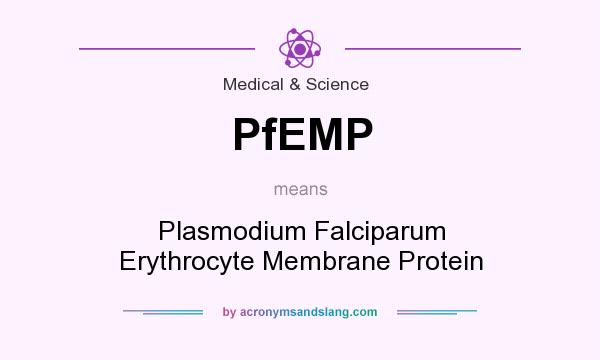 What does PfEMP mean? It stands for Plasmodium Falciparum Erythrocyte Membrane Protein