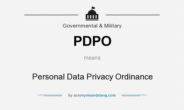 What does PDPO mean? It stands for Personal Data Privacy Ordinance