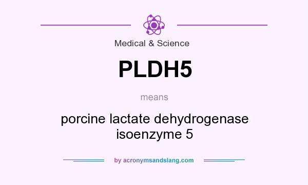 What does PLDH5 mean? It stands for porcine lactate dehydrogenase isoenzyme 5