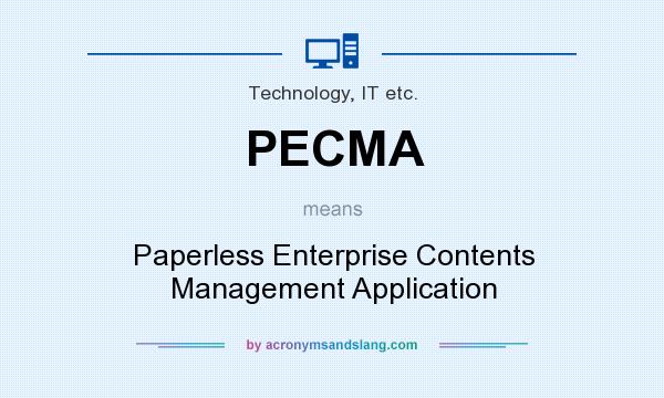 What does PECMA mean? It stands for Paperless Enterprise Contents Management Application