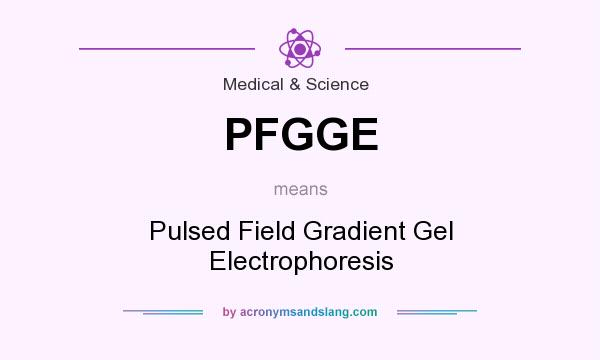 What does PFGGE mean? It stands for Pulsed Field Gradient Gel Electrophoresis