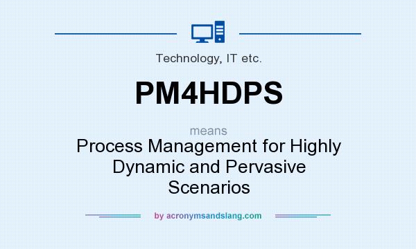What does PM4HDPS mean? It stands for Process Management for Highly Dynamic and Pervasive Scenarios