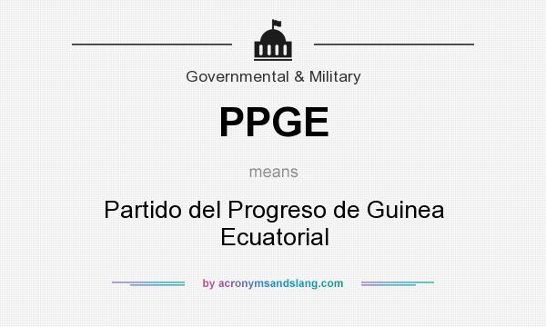 What does PPGE mean? It stands for Partido del Progreso de Guinea Ecuatorial