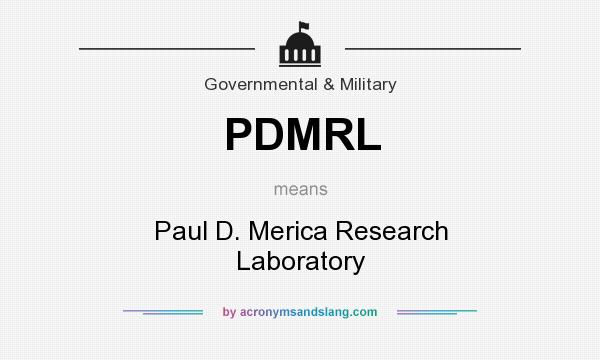 What does PDMRL mean? It stands for Paul D. Merica Research Laboratory